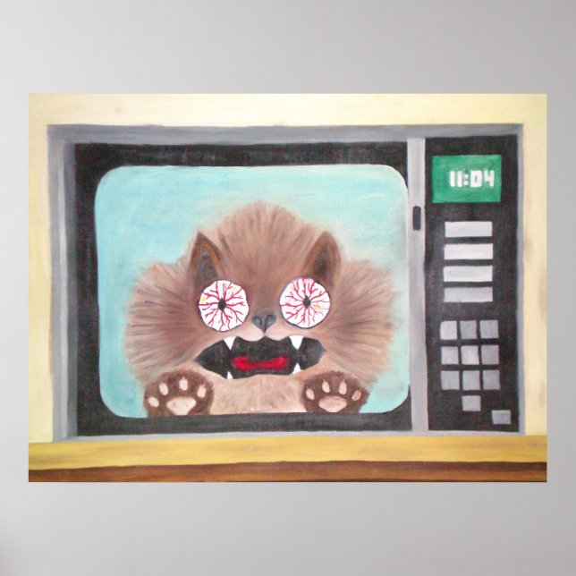 Cat in Microwave Poster (Front)