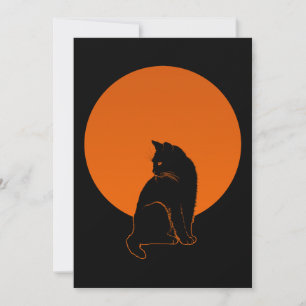 CAT IN MOONLIGHT INVITATION