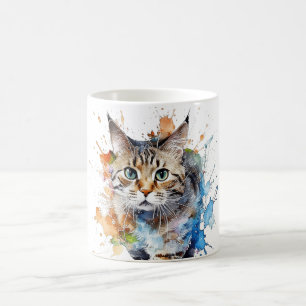 Cat in Motion: Beauty and Grace Coffee Mug