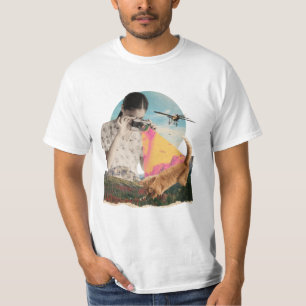 Cat in Nature Photographer Collage T-Shirt