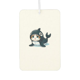 Cat in Orca Costume Tank Top Car Air Freshener