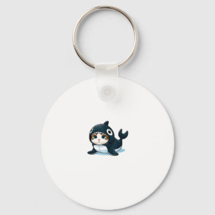Cat in Orca Costume Tank Top Key Ring