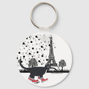 Cat in Paris key chain