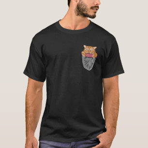 Cat In Pocket Coming Out Cute Cat Peeking In Pocke T-Shirt