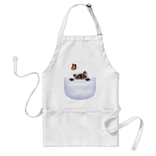 Cat in Pocket Standard Apron (Front)
