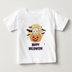 Cat In Pumpkin Sweet Cats Happy Halloween Baby T-Shirt