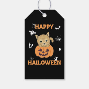Cat In Pumpkin Sweet Cats Happy Halloween Gift Tag