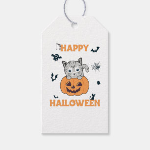 Cat In Pumpkin Sweet Cats Happy Halloween Gift Tags