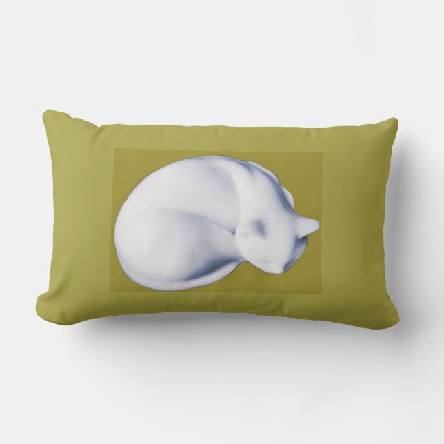 Cat In Repose-II Lumbar Pillow (Front)