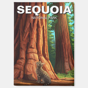 Cat in Sequoia National Park California Magnet