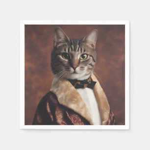 Cat in Smoking Jacket Napkin