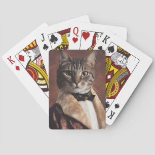 Cat in Smoking Jacket Playing Cards