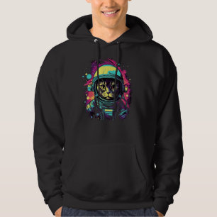 Cat In Space Astronaut Cat Lover Planets Colourful Hoodie