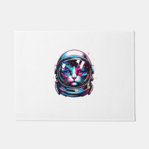 Cat in Space Astronaut Outer Galaxy Kitten Gifts C Doormat