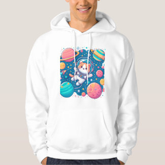 Cat in space hoodie