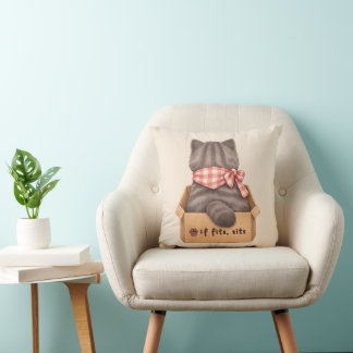 Cat in The Box Cushion