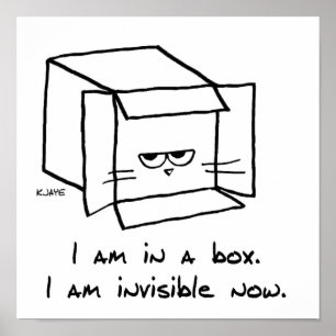 Cat in the Box - Funny Cat Poster