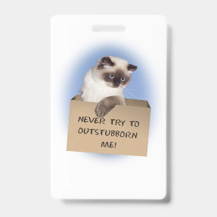 Cat in The Box ID Badge