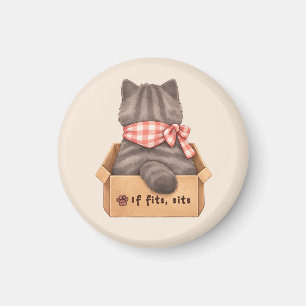 Cat in The Box Magnet