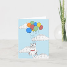Cat in the Clouds with Balloons