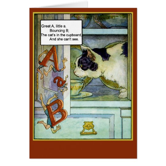 Cat in the Cupboard with ABC's Card
