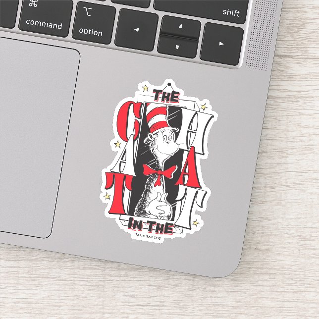 Cat In the Hat | B&W Text (Detail)