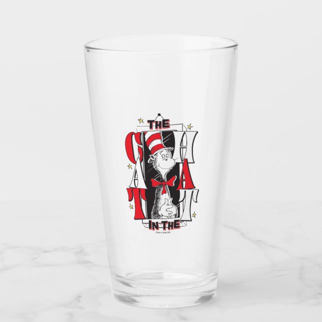 Cat In the Hat | B&W Text Glass (Front)
