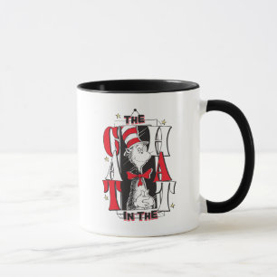 Cat In the Hat   B&W Text Mug