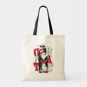 Cat In the Hat B&W Text Tote Bag