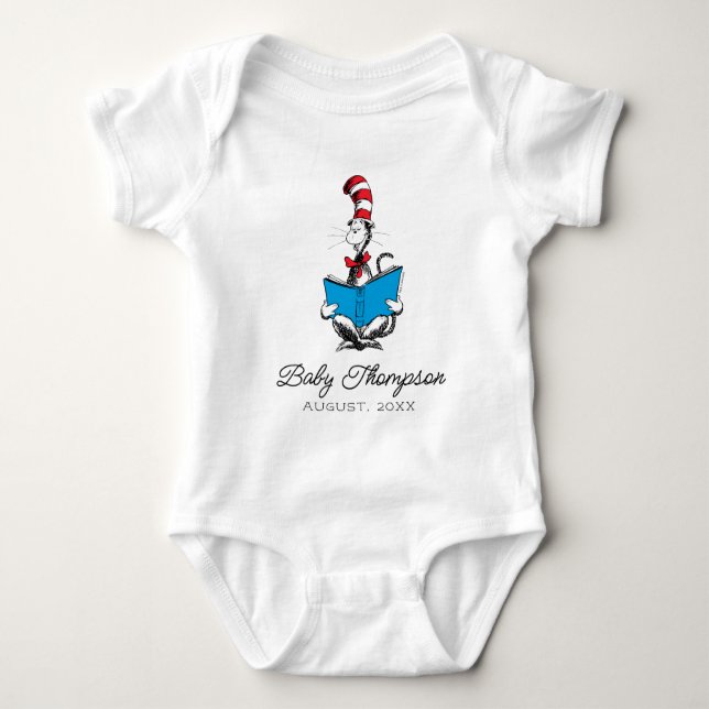 Cat in the Hat | Baby Announcement Bodysuit (Front)