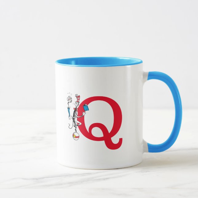 Cat in the Hat Balancing Act Monogram Q Mug (Right)