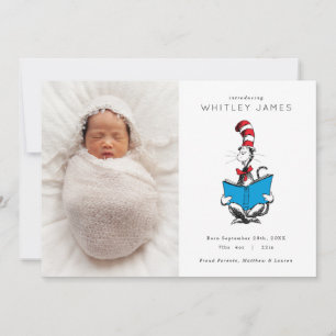 Cat in the Hat Birth Announcement - Photo