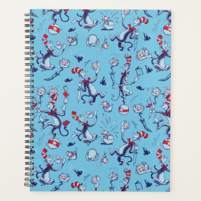 Cat In The Hat | Blue Pattern Planner (Front)