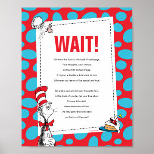 Cat in the Hat Book Guest Book Party Sign