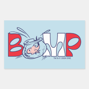 Cat In the Hat   Bump Rectangular Sticker