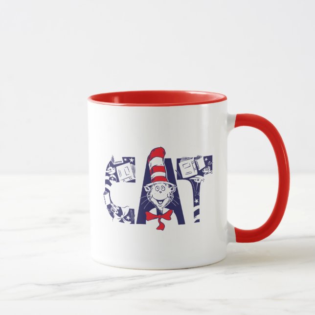 Cat In the Hat | Cat Face Text Mug (Right)
