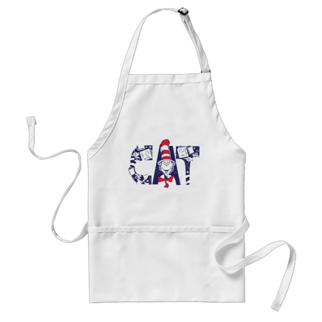 Cat In the Hat | Cat Face Text Standard Apron (Front)
