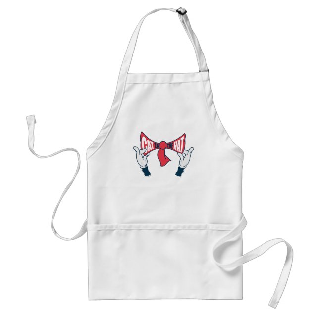Cat In the Hat | Cat Text Bow Tie Standard Apron (Front)