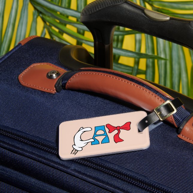 Cat In the Hat | Cat Text Luggage Tag (Front Insitu 3)