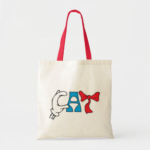 Cat In the Hat Cat Text Tote Bag