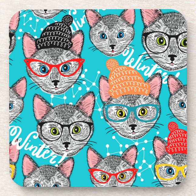 Cat in the hat coaster (Front)