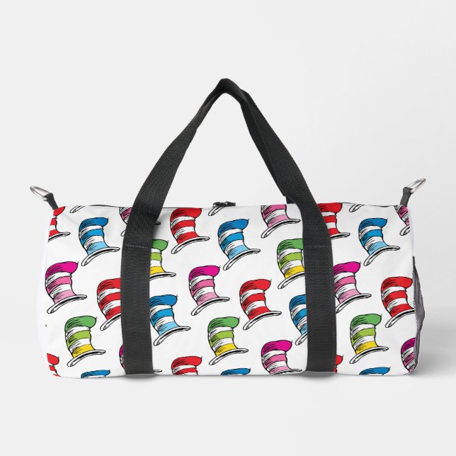Cat In The Hat Colourful Hat Pattern Duffle Bag (Front)