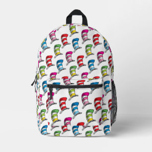 Cat In The Hat Colourful Hat Pattern Printed Backpack