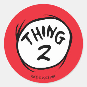Cat in the Hat  Custom Thing Two Classic Round Sticker
