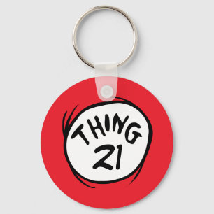 Cat in the Hat  Custom Thing Two Key Ring