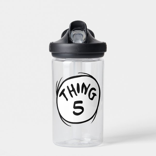 Cat in the Hat |Custom Thing Two Water Bottle (Front)