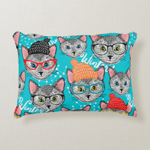 Cat in the hat decorative cushion