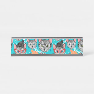 Cat in the hat  desk name plate