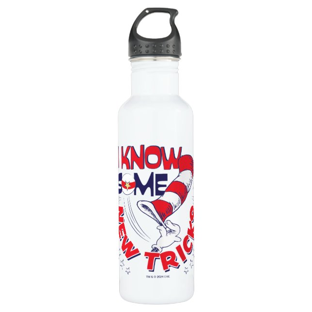 Cat In the Hat I Know Some New Tricks 710 Ml Water Bottle (Front)