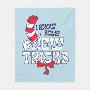 Cat In the Hat I Know Some New Tricks Fleece Blanket